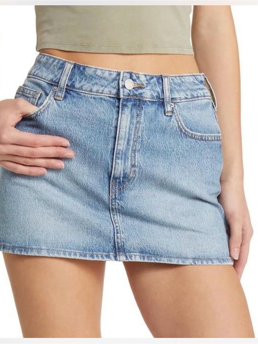 Pacsun Light Blue Denim Mini Skirt
